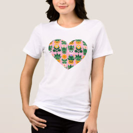 Camiseta Impressão de planta em vaso personalizável Kawaii 