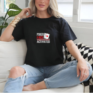 Camiseta Impressão de Poker Legal Preto