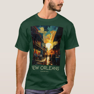 Camiseta Impressão de Pop de Arte de Nova Orleans Louisiana