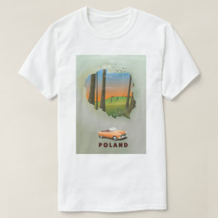 Camiseta impressão de poster de viagens ilustrado por Polôn