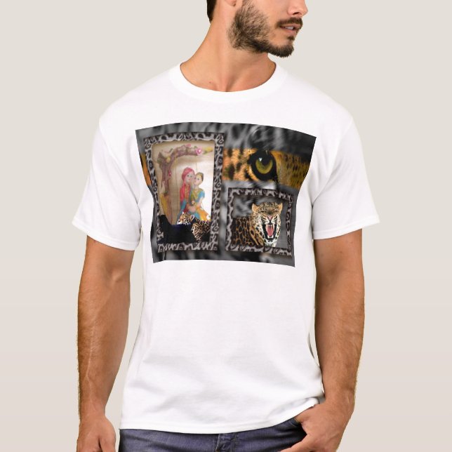 Camiseta Impressão de Tigre e Casal (Frente)