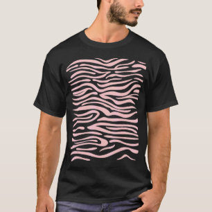Camiseta Impressão de Tigre Rosa Pastel