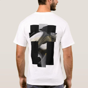Camiseta Impressão de trás Abstrato de preto