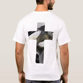 Camiseta Impressão de trás Abstrato de preto