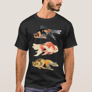 Camiseta Impressão de Trio de Peixes Botânicos
