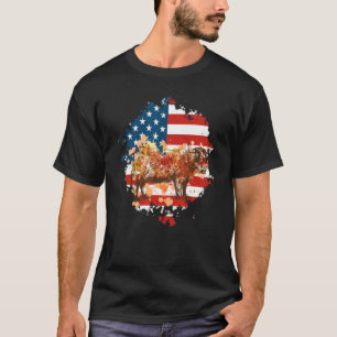 Camiseta Impressão de Vaca das Terras Altas Animal Cowgirl