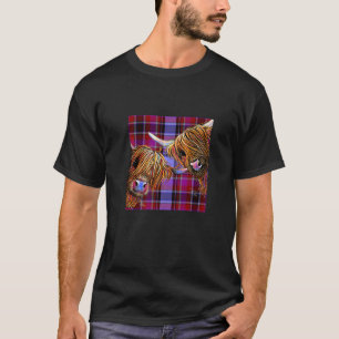 Camiseta Impressão de Vaca das Terras Altas Estampa de Anim