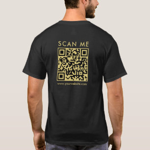 Camiseta Impressão de Verso do Código QR de Empresa Persona