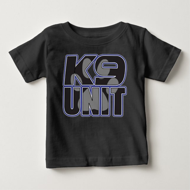 Camiseta Impressão de Via de Unidade K9 da Polícia (Frente)