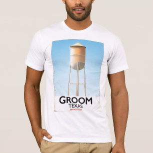 Camiseta Impressão de viagem de Americana do Groom Texas Ro