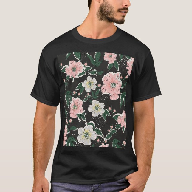 Camiseta Impressão de Vintage: padrão abstrato (Frente)