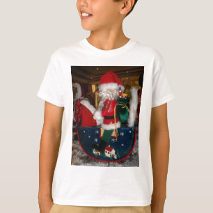 Camiseta Impressão/Design de Natal do Papai Noel decorado