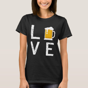Camiseta Impressão digital Amor cerveja, vidro e festa