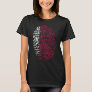 Camiseta Impressão digital Bandeira do Catar