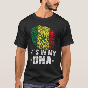 Camiseta Impressão digital - Bandeira do Senegal Está no Me