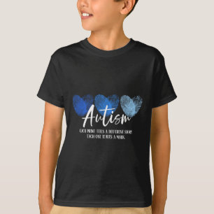 Camiseta Impressão Digital Coração Autismo Cada Impressão C