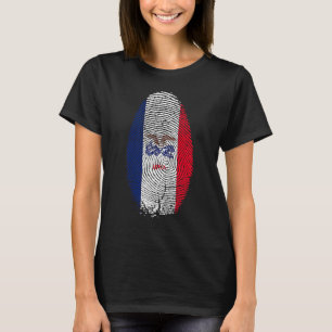 Camiseta Impressão Digital Da Bandeira De Iowa Está No Meu