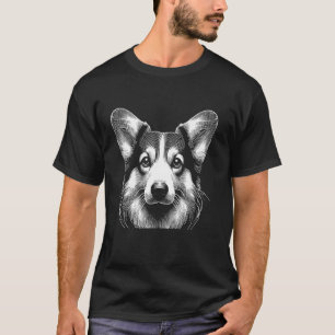 Camiseta Impressão Digital de Cachorro - Pembroke Welsh Cor