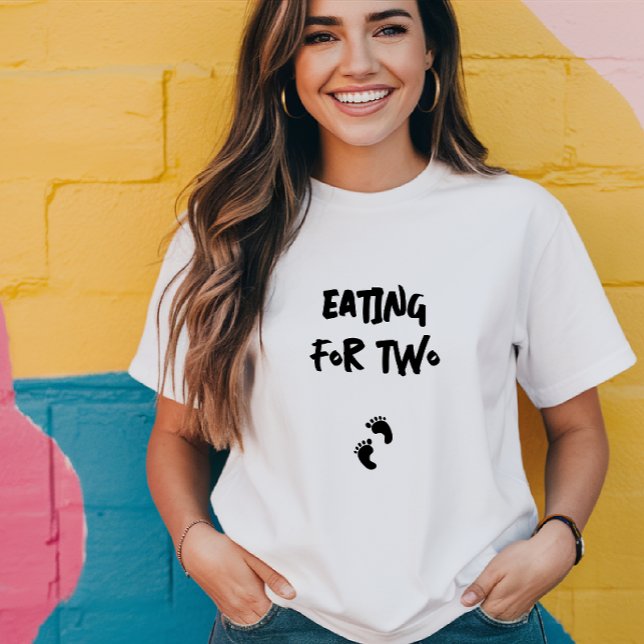 Camiseta Impressão digital de gravidez humorística negra (Criador carregado)