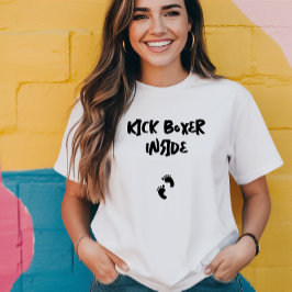 Camiseta Impressão digital de gravidez humorística negra