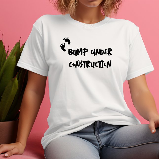 Camiseta Impressão digital de gravidez humorística negra (Criador carregado)