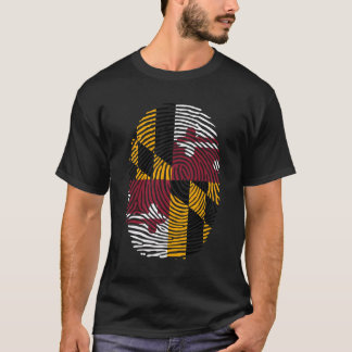 Camiseta Impressão digital de Sinalizador de Maryland