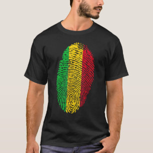 Camiseta Impressão digital digital midiana Bandeira do Mali