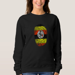 Camiseta Impressão Digital DNA Bandeira do País Uganda  