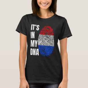 Camiseta Impressão digital DNA Biometria Holanda Bandeira H