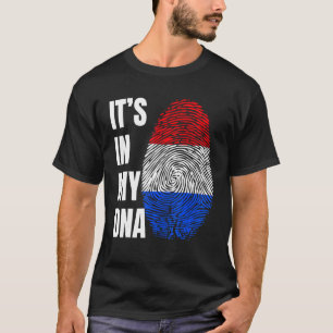 Camiseta Impressão digital DNA Biometria Holanda Bandeira H