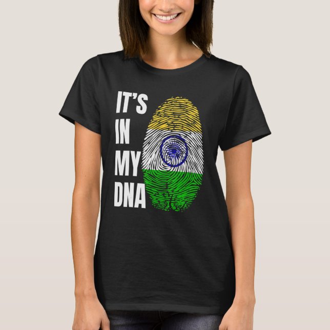 Camiseta Impressão digital DNA Biometria Índia (Frente)