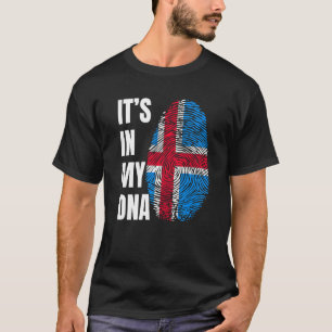 Camiseta Impressão digital DNA Biometria Islândia Sinalizad