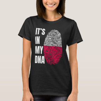 Camiseta Impressão digital DNA Biometria Polonês Polônia