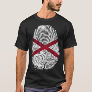 Camiseta Impressão digital do Alabama. Está no meu DNA para