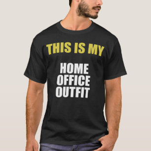 Camiseta Impressão digital Esta é a minha roupa de escritór