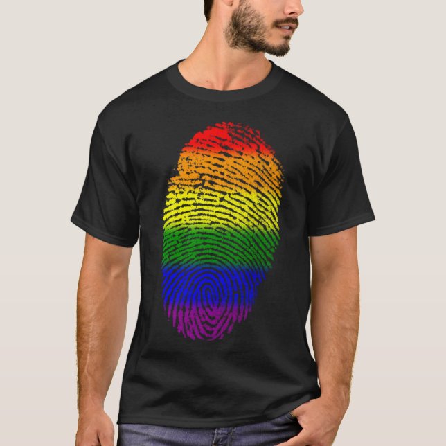 Camiseta Impressão digital LGBT (Frente)