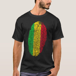 Camiseta Impressão Digital Mali Bandeira África Ocidental