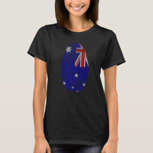 Camiseta Impressão digital na bandeira da Austrália Está no