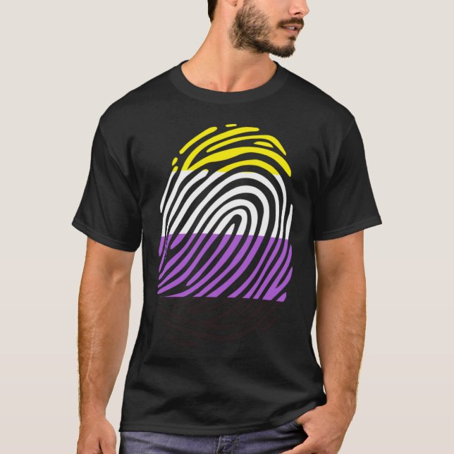 Camiseta Impressão Digital Não Binária (Frente)