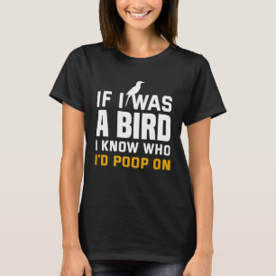 Camiseta Impressão digital Se eu fosse um pássaro eu sei co