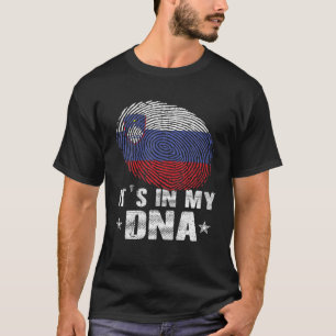 Camiseta Impressão digital Sinalizador da Eslovênia Está no