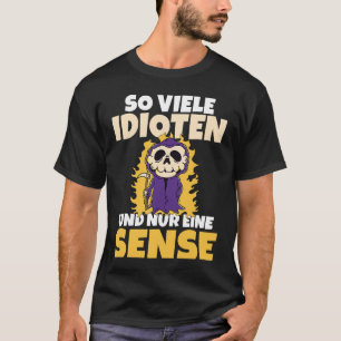 Camiseta Impressão digital Tantos idiotas e um senso de hum