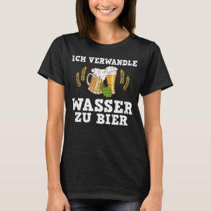 Camiseta Impressão digital transformo água em cerveja Hobby