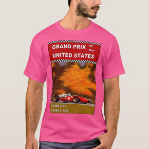 Camiseta Impressão do Auto Racing Grand Prix dos Estados Un