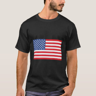 Camiseta Impressão do Bolso de Bandeira Americano