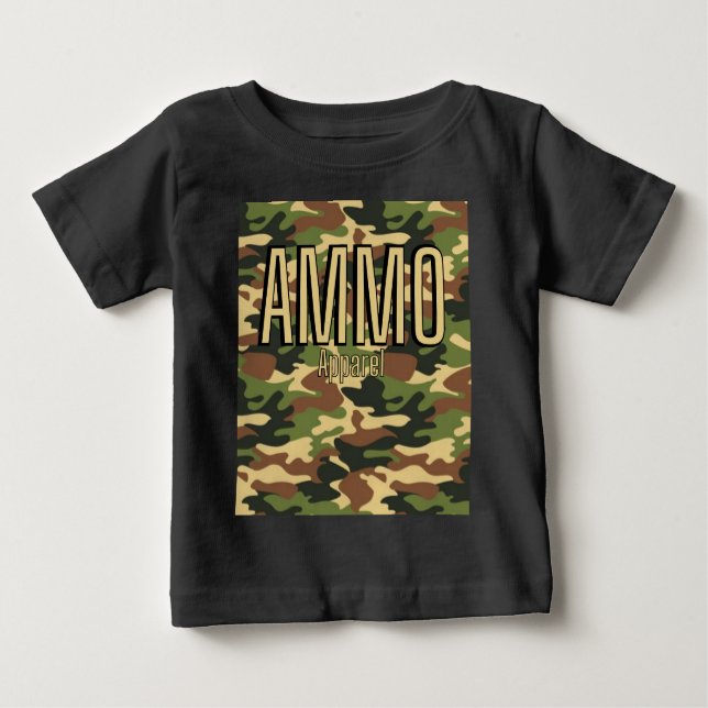Camiseta IMPRESSÃO do Exército Roupa Clássico AMMO (Frente)