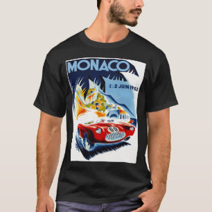 Camiseta Impressão do Grande Prêmio de Mônaco Vintage 1952