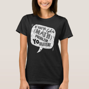 Camiseta Impressão do professor de matemática ajuda o aluno