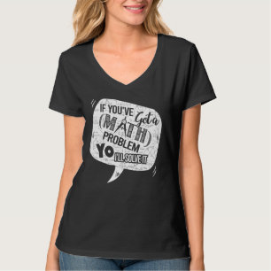 Camiseta Impressão do professor de matemática ajuda o aluno