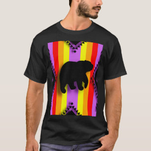 Camiseta Impressão do retor de cor de fogo nativo da lavand
